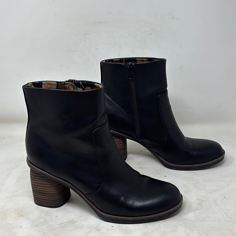 Black Leather Ankle Boots